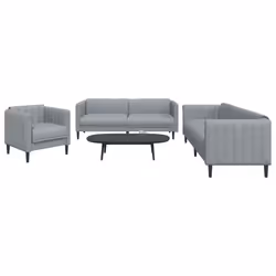 VidaXL 3209229 Ensemble de meubles de salle à manger Gris