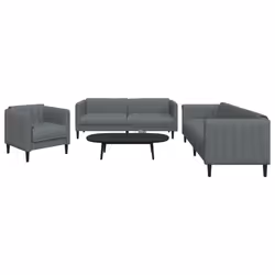 VidaXL 3209230 Ensemble de meubles de salle à manger Gris
