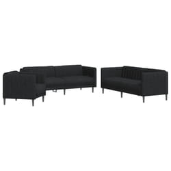 VidaXL 3209231 Ensemble de meubles de salle à manger Noir