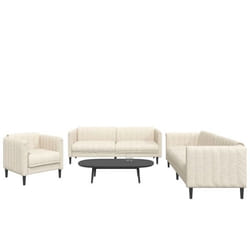 vidaXL Ensemble de Canapés 3 pcs Chaise de canapé avec Accoudoirs et Dossier Meuble de Salon Salle de Séjour Moderne 3209236