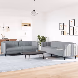 VidaXL 3209238 Ensemble de meubles de salle à manger Gris