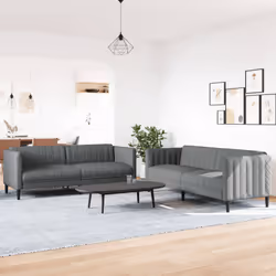 VidaXL 3209239 Ensemble de meubles de salle à manger Gris