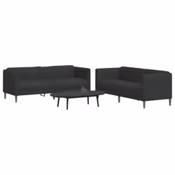 VidaXL 3209240 Ensemble de meubles de salle à manger Noir