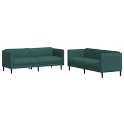 Vidaxl - Ensemble de canapés 2 pcs vert foncé tissu