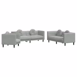 VidaXL 3209247, Gris, Polyester, Polywood, Bois, 3 siège(s), 193,5 cm, 77 cm, 70 cm