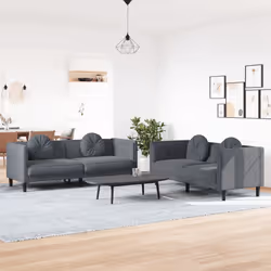 VidaXL 3209248 Ensemble de meubles de salle à manger Gris