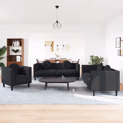 VidaXL 3209252 Ensemble de meubles de salle à manger Noir