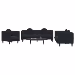 VidaXL 3209252 Ensemble de meubles de salle à manger Noir