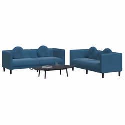 VidaXL 3209255 Ensemble de meubles de salle à manger Bleu