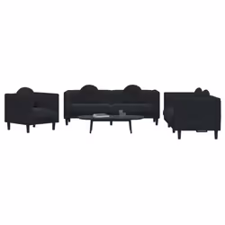 VidaXL 3209262 Ensemble de meubles de salle à manger Noir