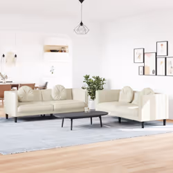 VidaXL 3209264 Ensemble de meubles de salle à manger Crème