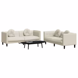 VidaXL 3209264 Ensemble de meubles de salle à manger Crème