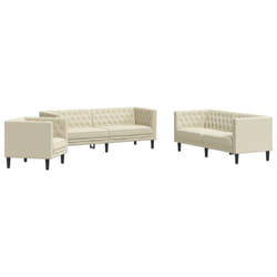 VidaXL 3209268 Ensemble de meubles de salle à manger Crème