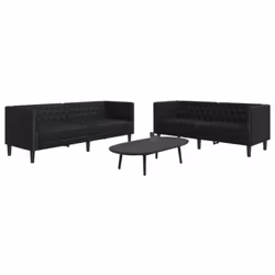 Cet ensemble de canapé Chesterfield est un excellent endroit pour discuter, lire, regarder la télévision ou simplement se dét ...