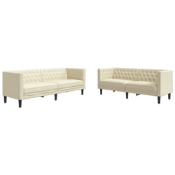 VidaXL 3209275 Ensemble de meubles de salle à manger Crème