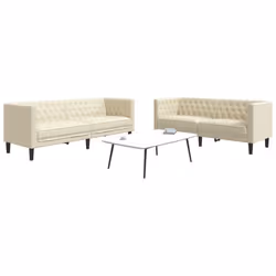 VidaXL 3209275 Ensemble de meubles de salle à manger Crème