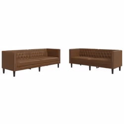 Cet ensemble de canapé Chesterfield est un excellent endroit pour discuter, lire, regarder la télévision ou simplement se dét ...