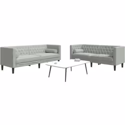 Cet ensemble de canapé Chesterfield est un excellent endroit pour discuter, lire, regarder la télévision ou simplement se dét ...
