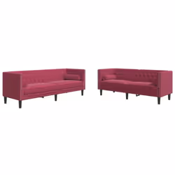 Cet ensemble de canapé Chesterfield est un excellent endroit pour discuter, lire, regarder la télévision ou simplement se dét ...