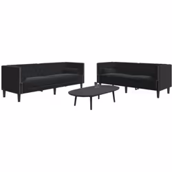 Cet ensemble de canapé Chesterfield est un excellent endroit pour discuter, lire, regarder la télévision ou simplement se dét ...