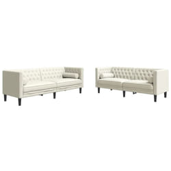 Ensemble de canapé Chesterfield et traversins 2pcs velours vidaXL
