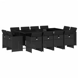 Vidaxl - Ensemble à manger de jardin 13 pcs coussins noir résine tressée