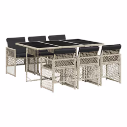 VidaXL 3210731, Anthracite, Gris, Tissu, mousse, Polyester, Polyuréthane, Verre trempé, 165 cm, 106 cm, 73 cm, 50,5 cm