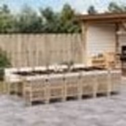 vidaXL Ensemble à manger de jardin et coussins 13 pcs beige