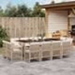 vidaXL Ensemble à manger de jardin et coussins 13 pcs beige