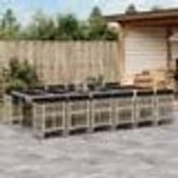 vidaXL Ensemble à manger de jardin et coussins 13 pcs gris clair rotin