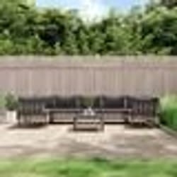 vidaXL Ensemble à manger de jardin 13 pcs coussins noir résine tressée