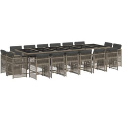 Vidaxl - Ensemble à manger de jardin 17 pcs et coussins résine tressée