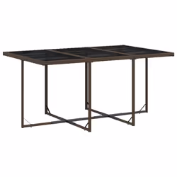 Ensemble À Manger De Jardin Et Coussins 11 Pcs Marron Rotin Vidaxl - Vue supplémentaire 2