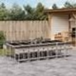 vidaXL Ensemble à manger de jardin et coussins 13 pcs gris clair rotin