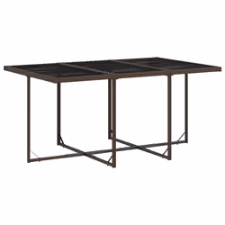 Ensemble À Manger De Jardin Et Coussins 11 Pcs Marron Rotin Vidaxl - Vue supplémentaire 2