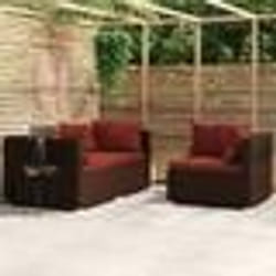 vidaXL Ensemble à manger de jardin et coussins 11 pcs mélange beige