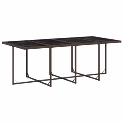 Ensemble À Manger De Jardin Avec Coussins 13 Pcs Marron Rotin Vidaxl - Vue supplémentaire 2
