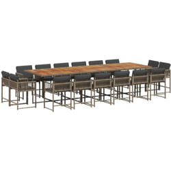 Vidaxl - Ensemble à manger de jardin 17 pcs et coussins résine tressée