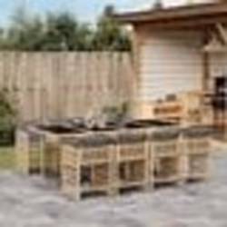 vidaXL Ensemble à manger de jardin et coussins 9 pcs mélange beige