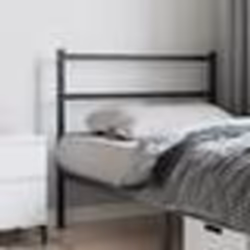 vidaXL Tête de lit métal noir 100 cm