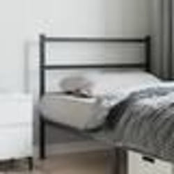 vidaXL Tête de lit métal noir 107 cm