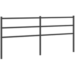 Vidaxl - Tête de lit métal noir 180 cm