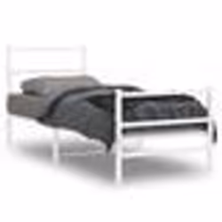 vidaXL Cadre de lit métal sans matelas avec pied de lit blanc 80x200cm - 80 x 200 cm