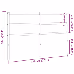 VidaXL 355450 tête de lit et pied de lit Blanc - Vue supplémentaire 5