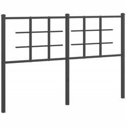 Vidaxl - Tête de lit métal noir 140 cm
