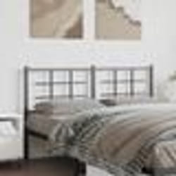 vidaXL Tête de lit métal noir 150 cm