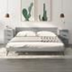 vidaXL Cadre de lit métal sans matelas et pied de lit blanc 120x190 cm - 120 x 190 cm