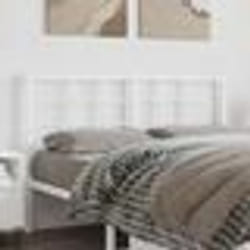 vidaXL Tête de lit métal blanc 135 cm