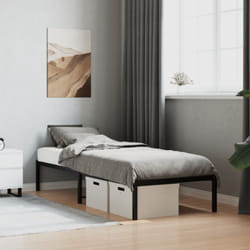 Vidaxl - Cadre de lit métal sans matelas noir 75x190 cm