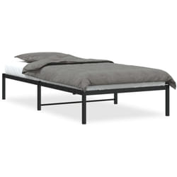 Vidaxl - Cadre de lit métal sans matelas noir 100x200 cm
